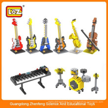 LOZ DIY образовательные пластиковые интеллектуальные музыкальные инструменты игрушка соединительный блок завод